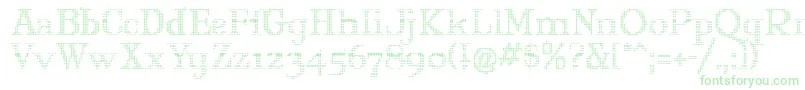 MARYJO  -fontti – vihreät fontit valkoisella taustalla
