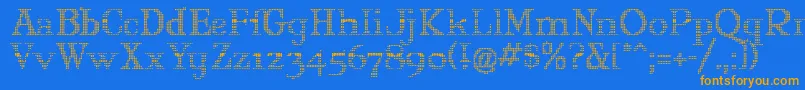 MARYJO   Font – Orange Fonts on Blue Background