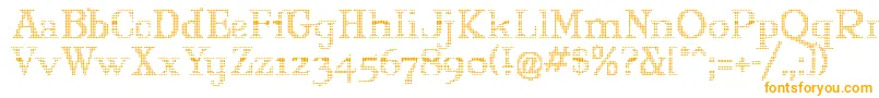 Шрифт MARYJO   – оранжевые шрифты на белом фоне