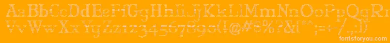フォントMARYJO   – オレンジの背景にピンクのフォント