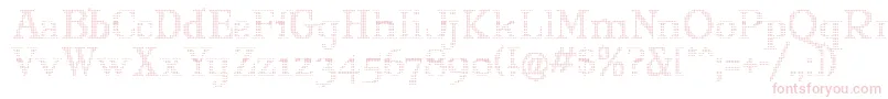 MARYJO  -fontti – vaaleanpunaiset fontit valkoisella taustalla