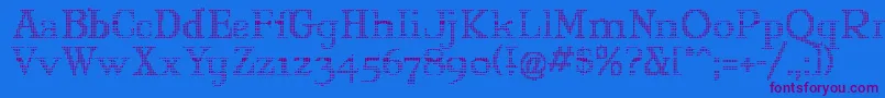 Шрифт MARYJO   – фиолетовые шрифты на синем фоне