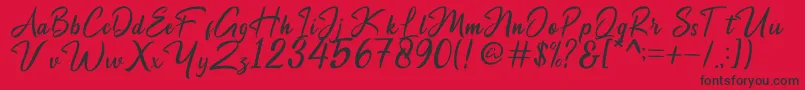 Maryland Font – Black Fonts on Red Background
