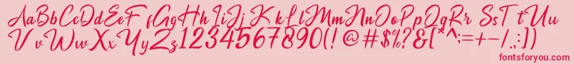 Maryland Font – Red Fonts on Pink Background