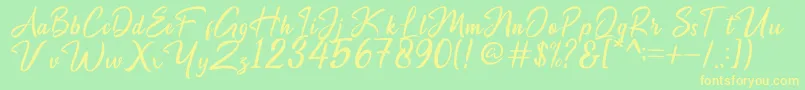 Maryland Font – Yellow Fonts on Green Background