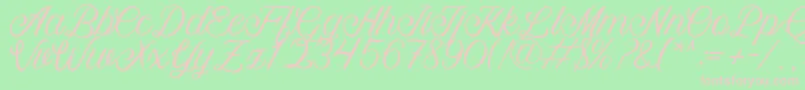 Maryland1 Font – Pink Fonts on Green Background