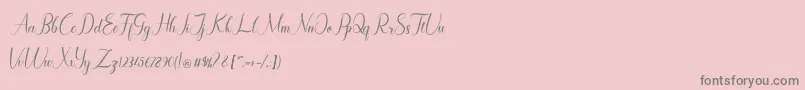 Maryllen Demo-Schriftart – Graue Schriften auf rosa Hintergrund