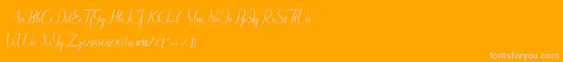 Maryllen Demo-Schriftart – Rosa Schriften auf orangefarbenem Hintergrund