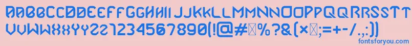 Marz Font – Blue Fonts on Pink Background