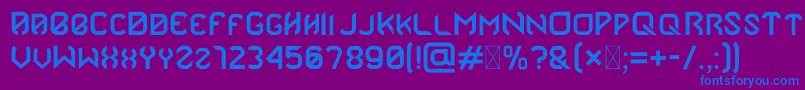 Marz Font – Blue Fonts on Purple Background