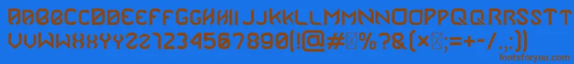 Marz Font – Brown Fonts on Blue Background