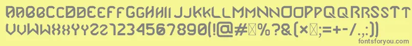 Marz Font – Gray Fonts on Yellow Background