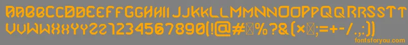 Marz Font – Orange Fonts on Gray Background