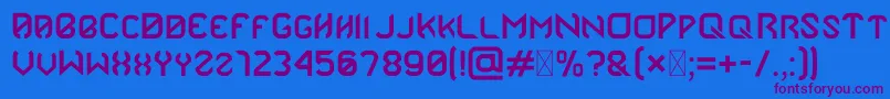 Marz Font – Purple Fonts on Blue Background