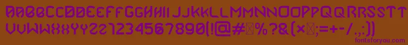 Marz Font – Purple Fonts on Brown Background
