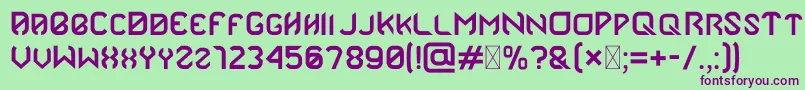 Marz Font – Purple Fonts on Green Background