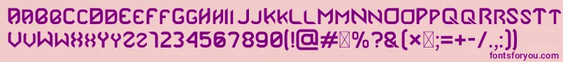 Marz Font – Purple Fonts on Pink Background