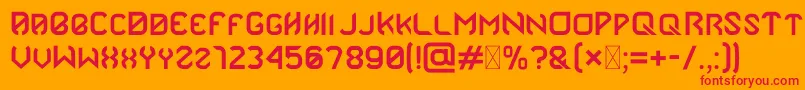 Marz Font – Red Fonts on Orange Background