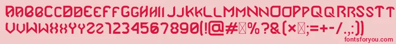 Marz Font – Red Fonts on Pink Background