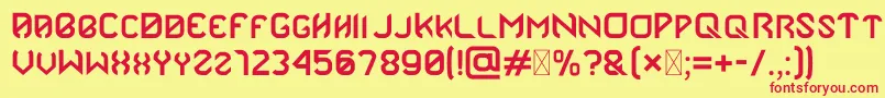 Marz Font – Red Fonts on Yellow Background