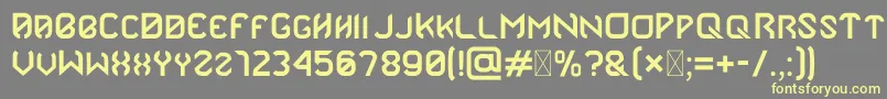Marz Font – Yellow Fonts on Gray Background