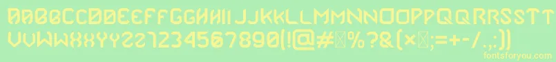 Marz Font – Yellow Fonts on Green Background