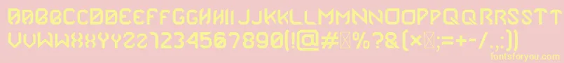 Marz Font – Yellow Fonts on Pink Background