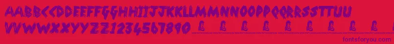NoMessin Font – Purple Fonts on Red Background
