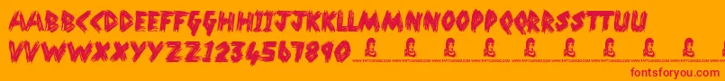 NoMessin Font – Red Fonts on Orange Background