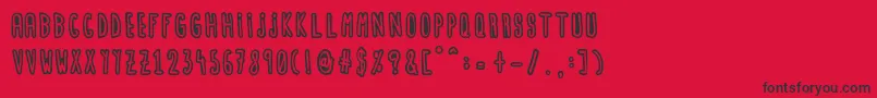 marР±a dolores Font – Black Fonts on Red Background