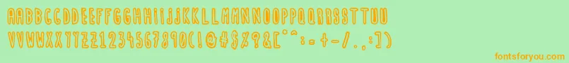 marР±a dolores Font – Orange Fonts on Green Background