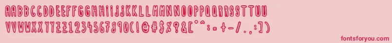 marР±a dolores Font – Red Fonts on Pink Background