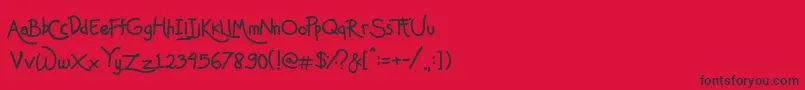 Mas Pendi Wow Font – Black Fonts on Red Background