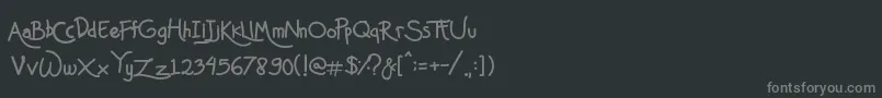 フォントMas Pendi Wow – 黒い背景に灰色の文字