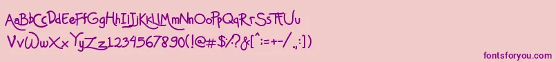 Mas Pendi Wow Font – Purple Fonts on Pink Background