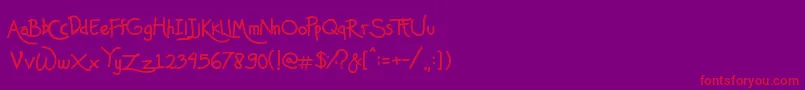 Mas Pendi Wow Font – Red Fonts on Purple Background