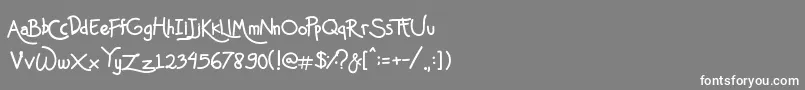 フォントMas Pendi Wow – 灰色の背景に白い文字