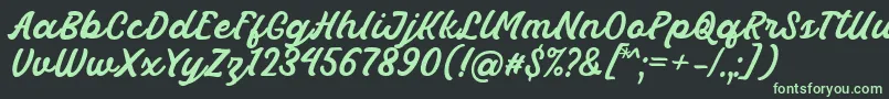 フォントMasbro Font by Rifki 7NTypes – 黒い背景に緑の文字