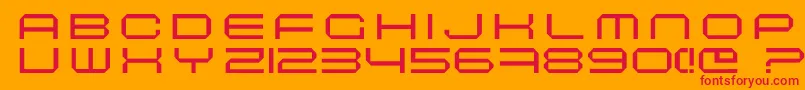 Шрифт MASCEL   – красные шрифты на оранжевом фоне