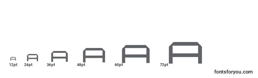 Размеры шрифта MASCEL   (133714)