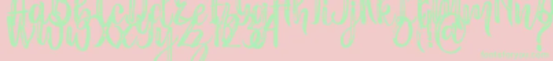 Masha Font – Green Fonts on Pink Background