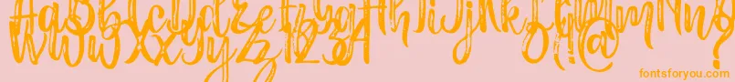 Masha Font – Orange Fonts on Pink Background