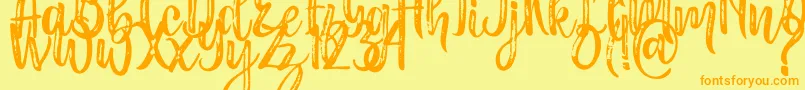 Masha Font – Orange Fonts on Yellow Background