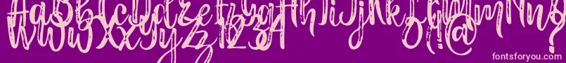Masha Font – Pink Fonts on Purple Background