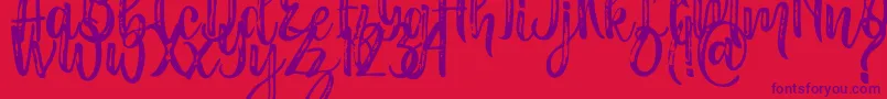 Masha Font – Purple Fonts on Red Background