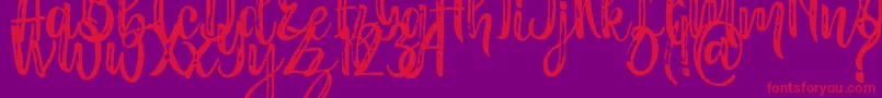 Masha Font – Red Fonts on Purple Background