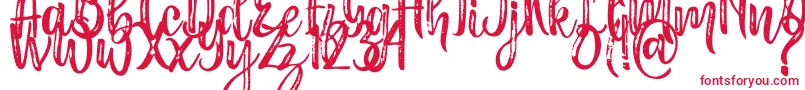 Masha Font – Red Fonts on White Background