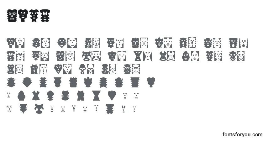 Czcionka MASK     (133716) – alfabet, cyfry, specjalne znaki