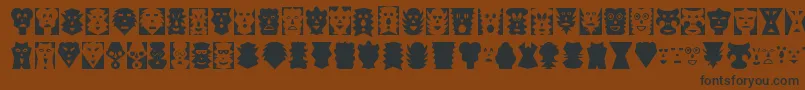 MASK     Font – Black Fonts on Brown Background