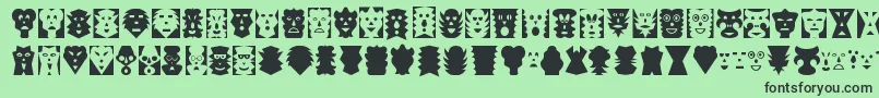 MASK     Font – Black Fonts on Green Background